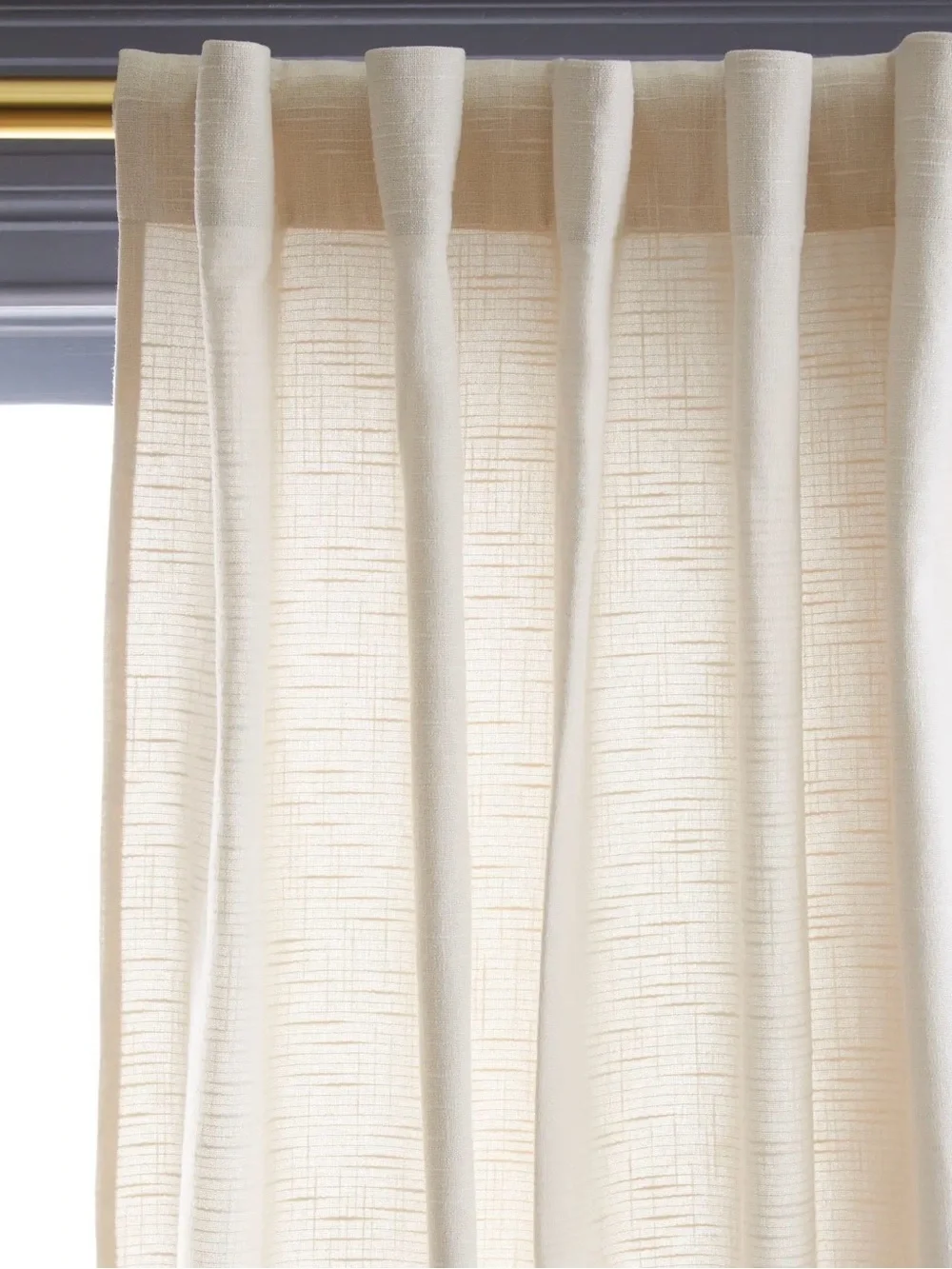 NWOT Quince Cotton Slub Curtain - Single Panel, 48 X 96 (Natural)